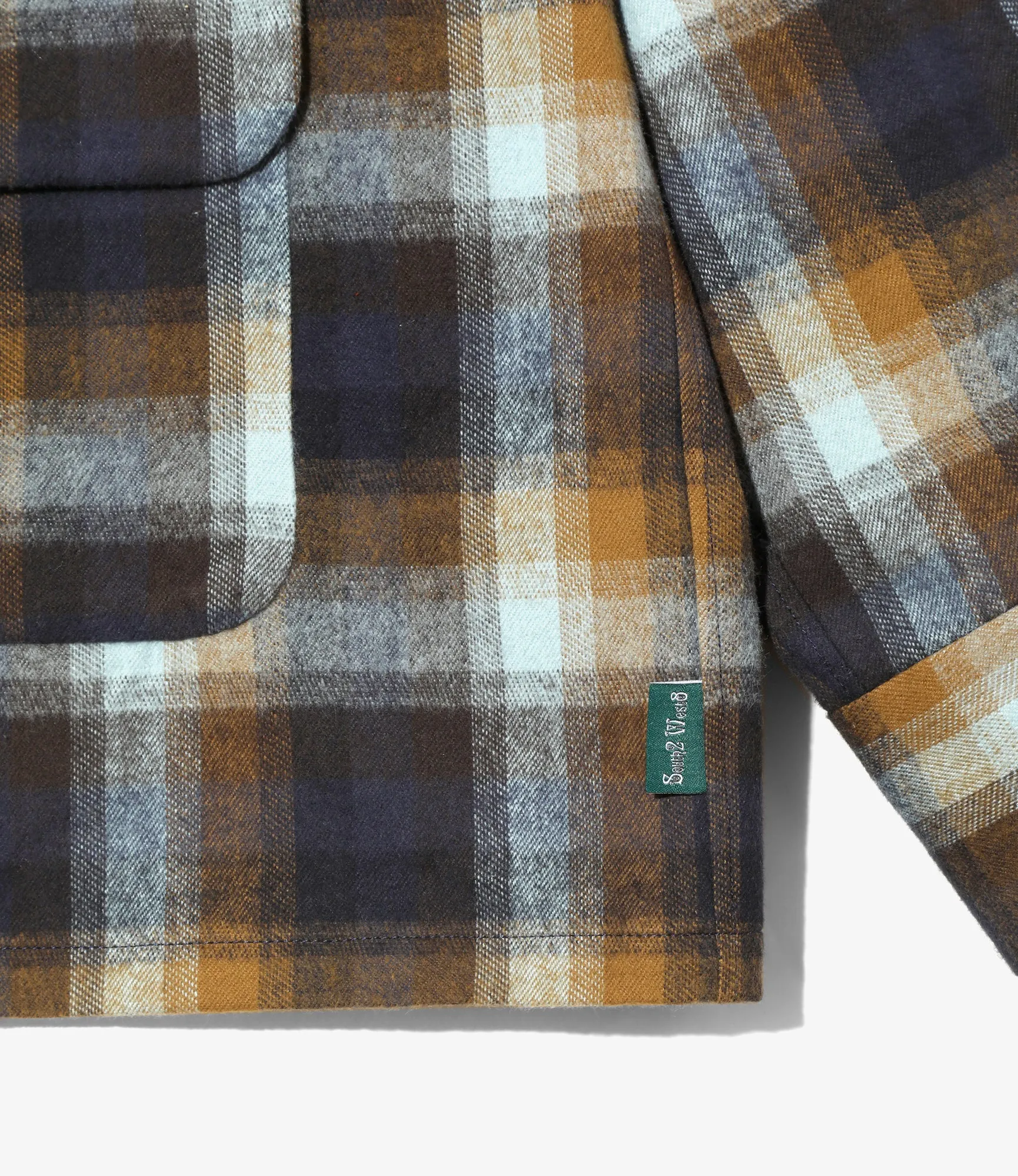 6 Pocket Shirt - Blue - Cotton Plaid sold by South2West8 product image thumbnail 4