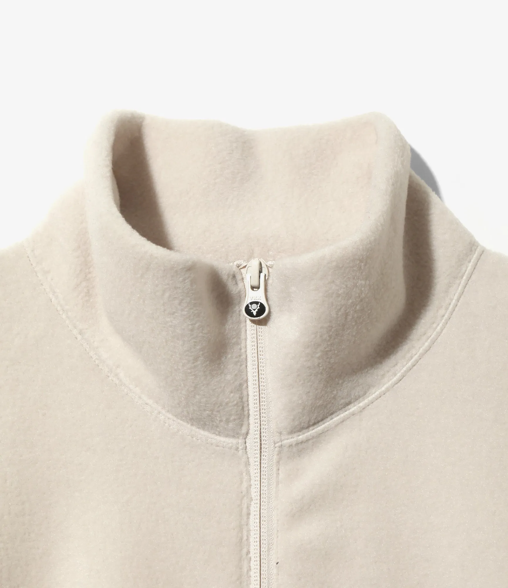 Half Zipped Shirt - Beige - Poly Fleece sold by South2West8 product image thumbnail 2