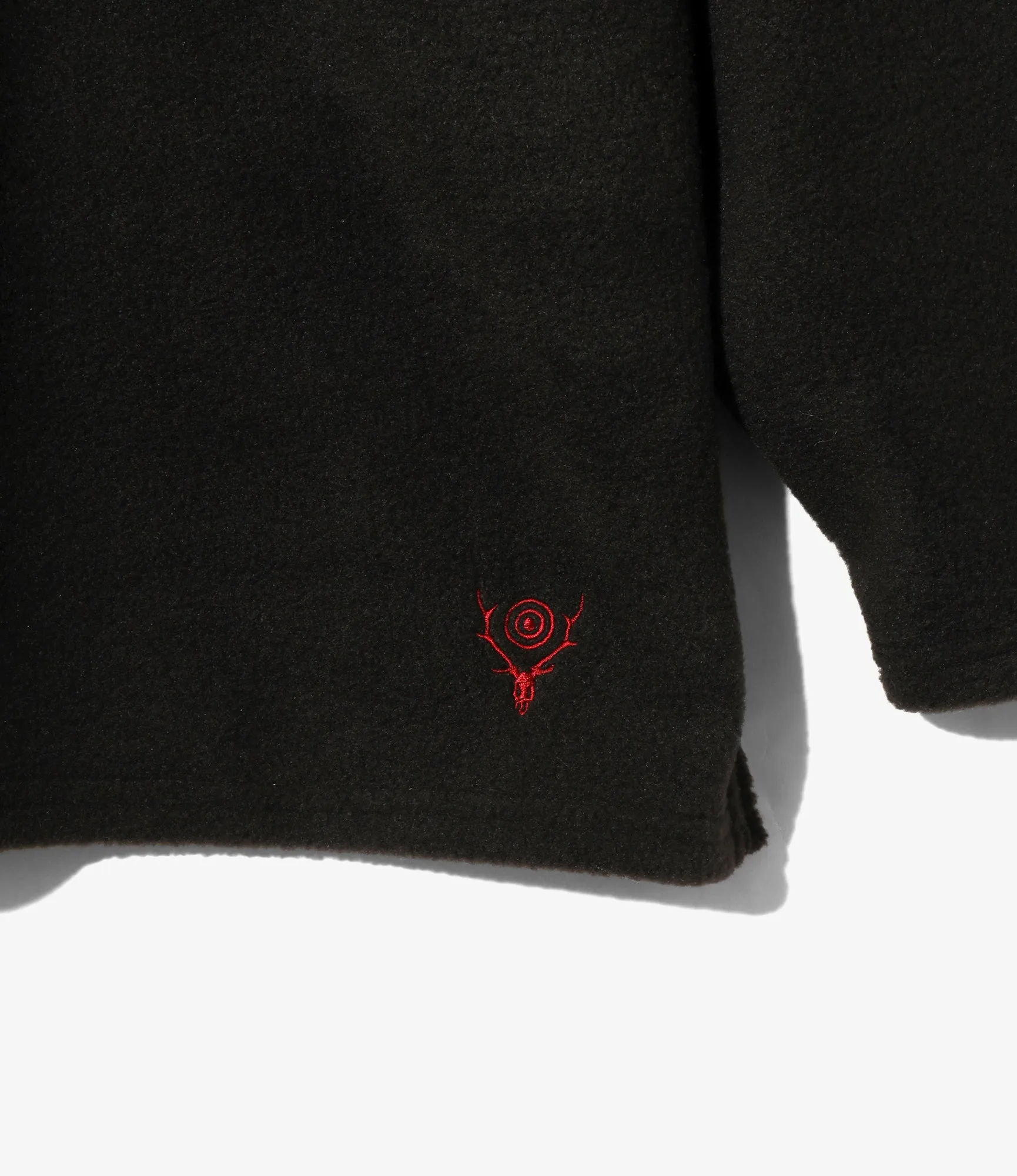 Half Zipped Shirt - Black - Poly Fleece sold by South2West8 product image thumbnail 3