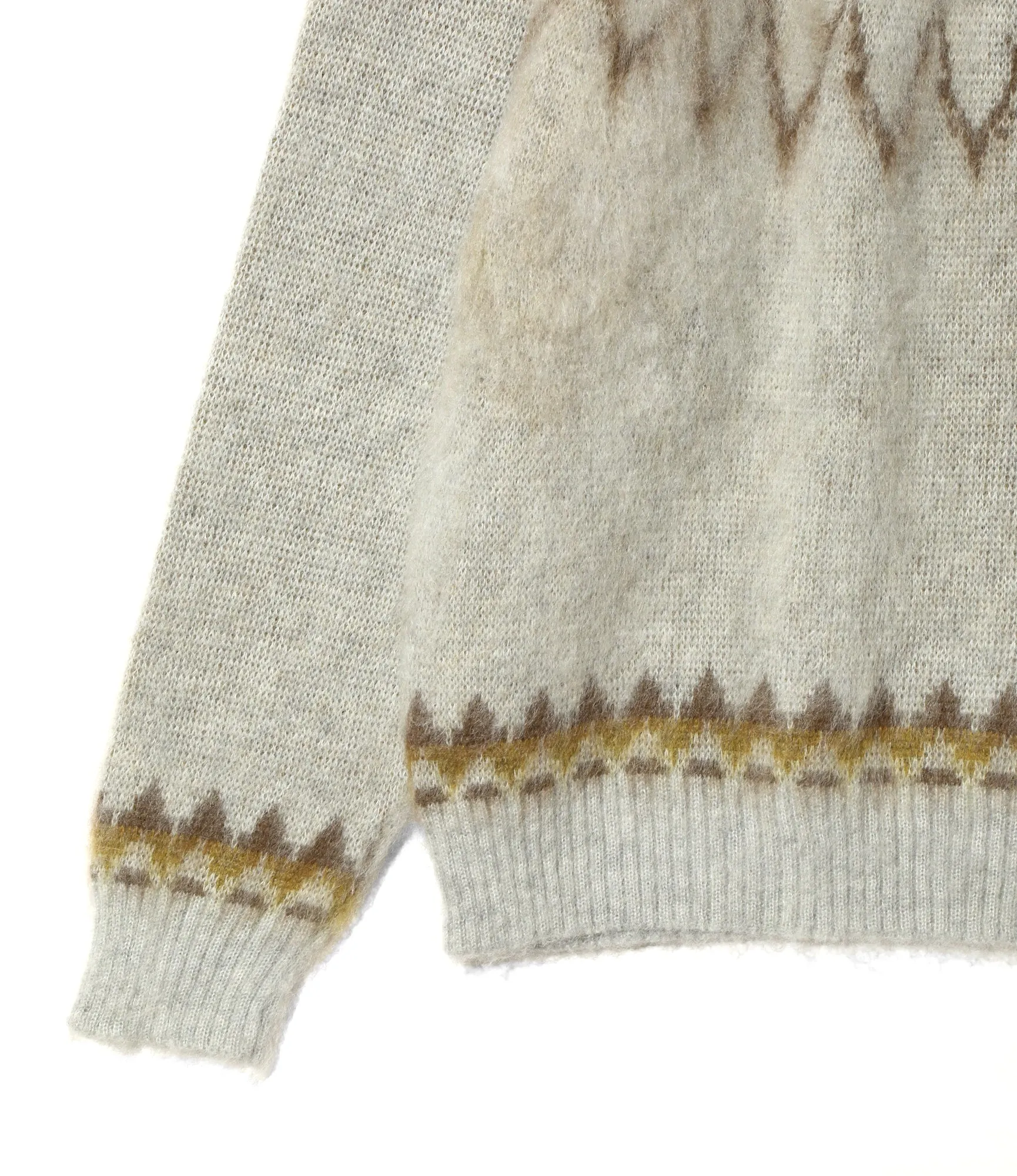 Mohair Crew Neck Sweater - Ice Grey - Nordic Skull sold by South2West8 product image thumbnail 3