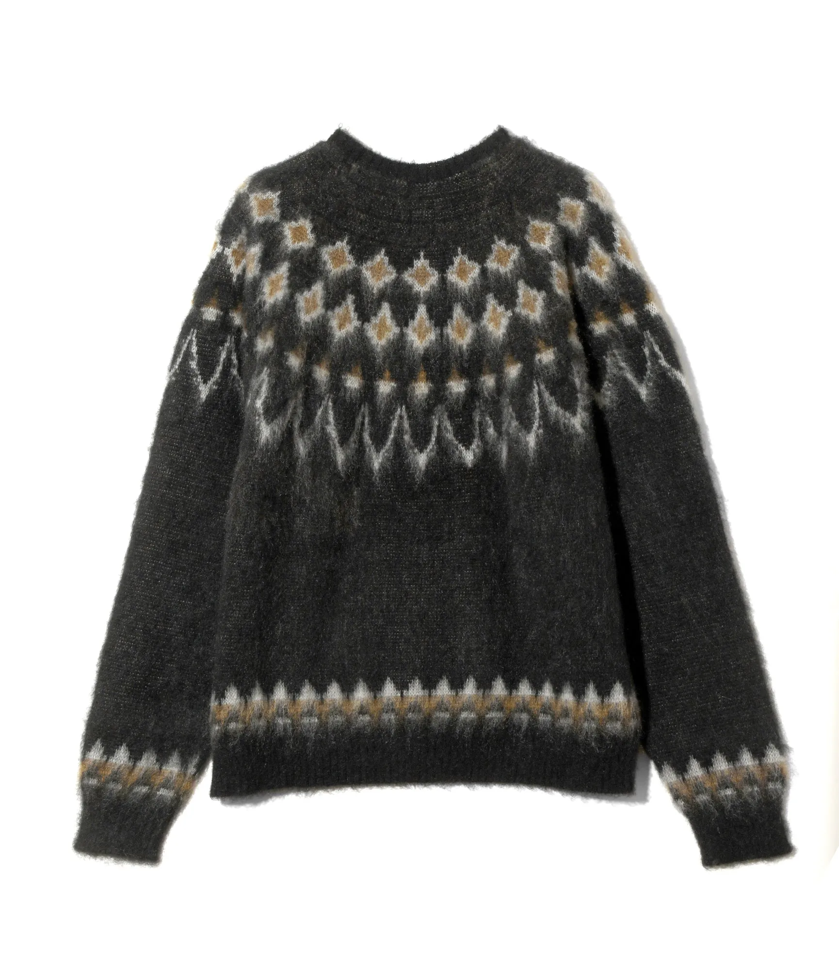 Mohair Crew Neck Sweater - Black - Nordic Skull sold by South2West8 product image thumbnail 4