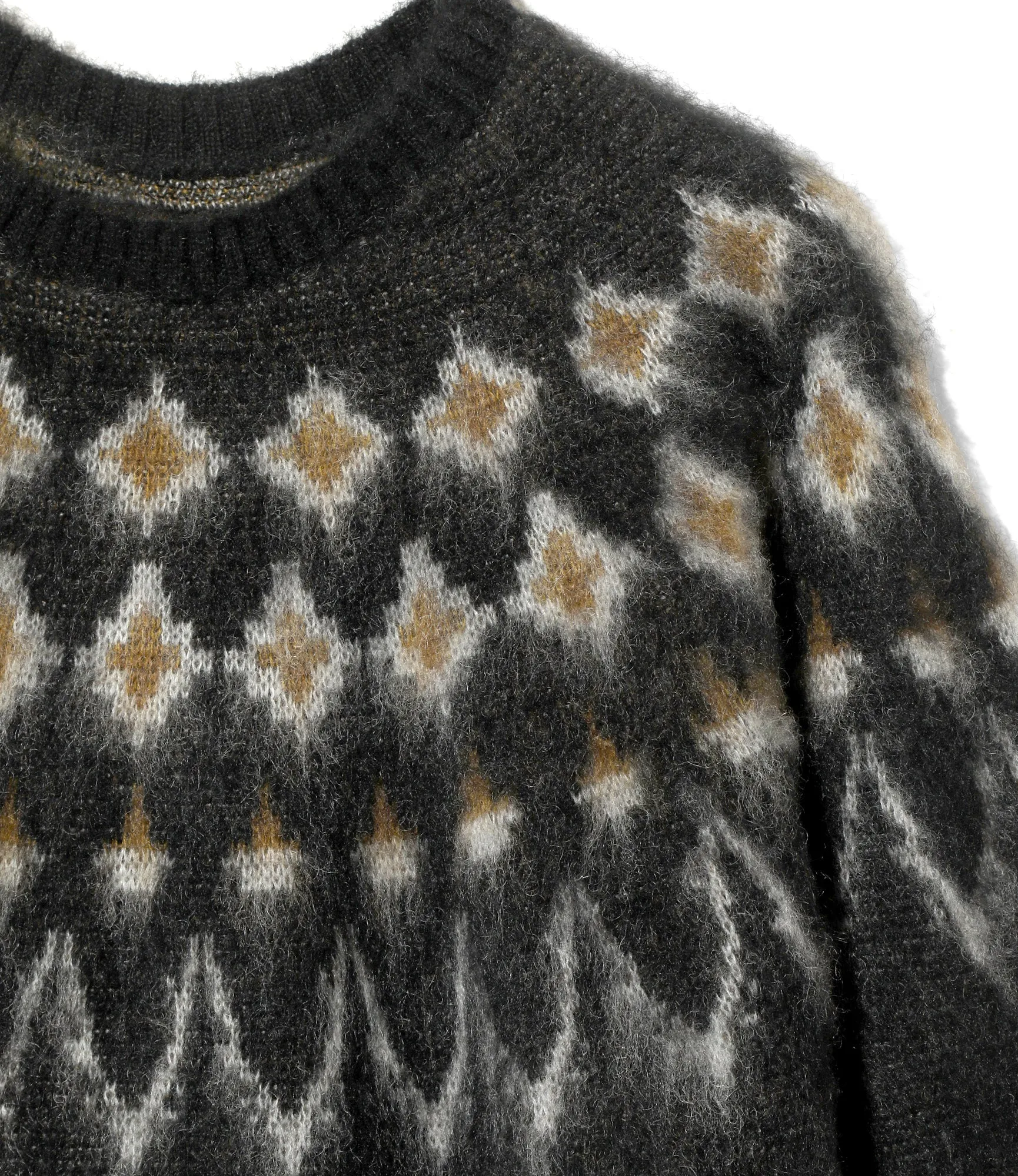 Mohair Crew Neck Sweater - Black - Nordic Skull sold by South2West8 product image thumbnail 2