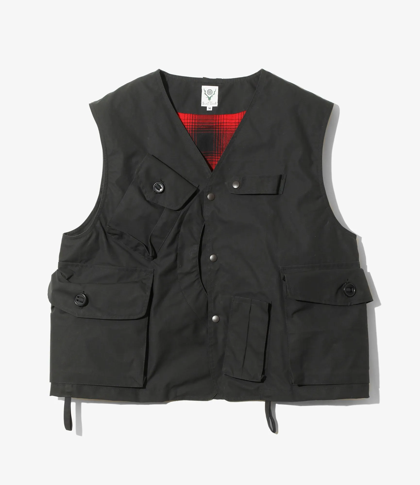 Tenkara Vest - Black - Waxed Cotton sold by South2West8