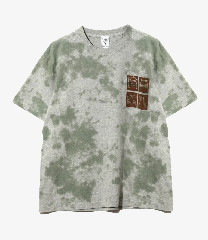 South2 West8 x F.KITAMURA S/S Tee - Green - C/PE Jersey / Pineapple sold by South2West8