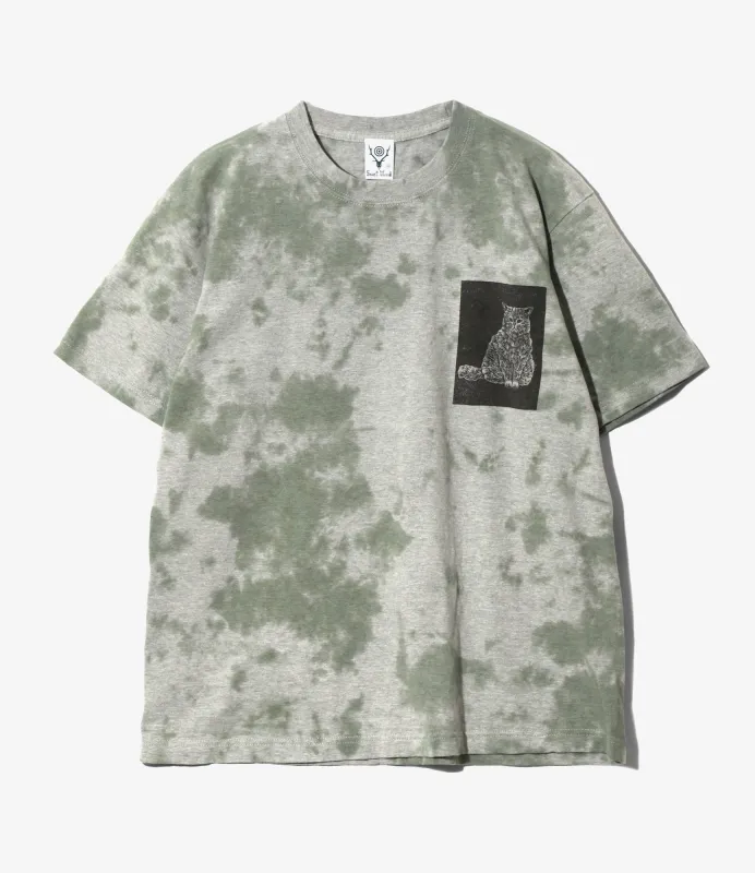 South2 West8 x F.KITAMURA S/S Tee - Green - C/PE Jersey / Cat sold by South2West8