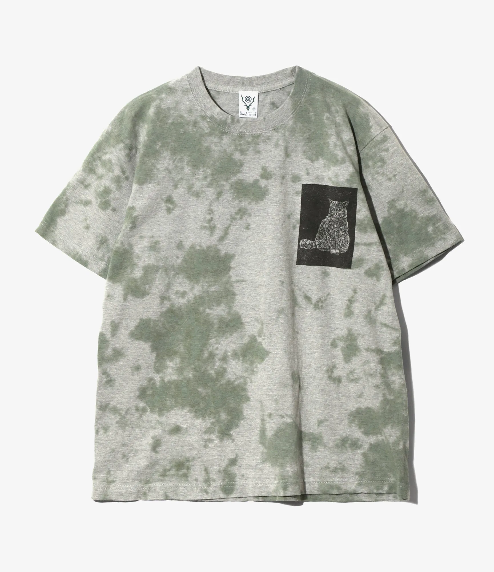 South2 West8 x F.KITAMURA S/S Tee - Green - C/PE Jersey / Cat sold by South2West8