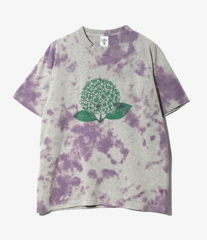 South2 West8 x F.KITAMURA S/S Tee - Purple - C/PE Jersey / Hydrangea made by South2West8