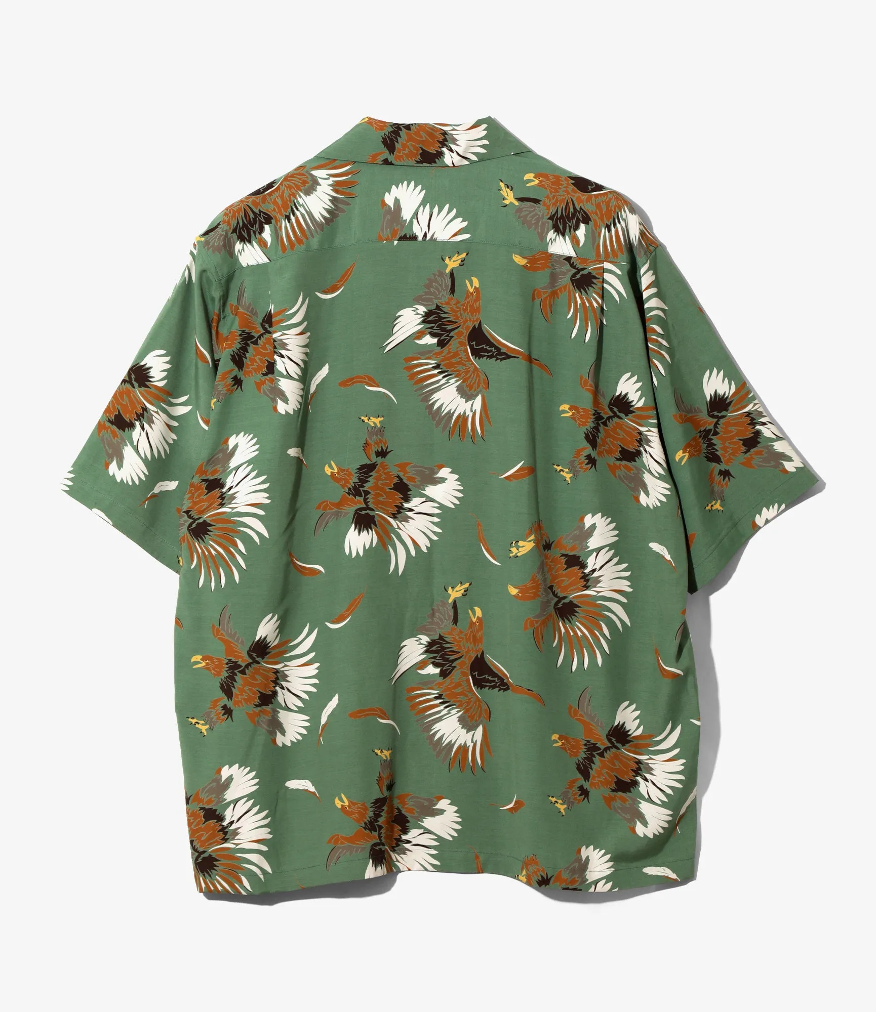 S/S Open Collar Shirt - Green - Eagle sold by South2West8 product image thumbnail 3