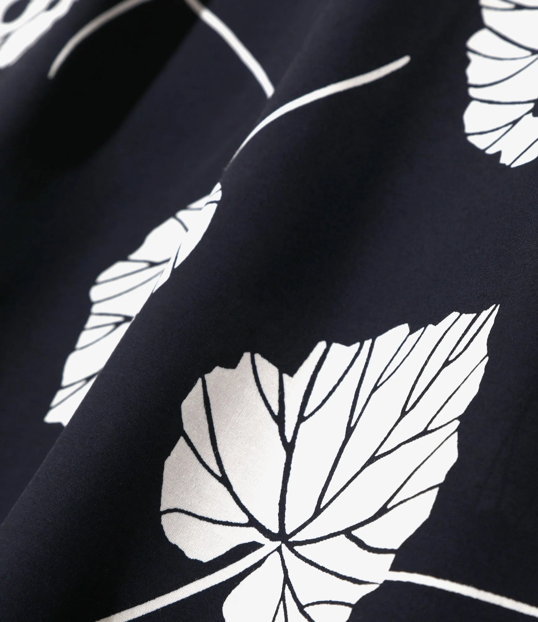 S/S Open Collar Shirt - Navy - Leaf sold by South2West8 product image thumbnail 4
