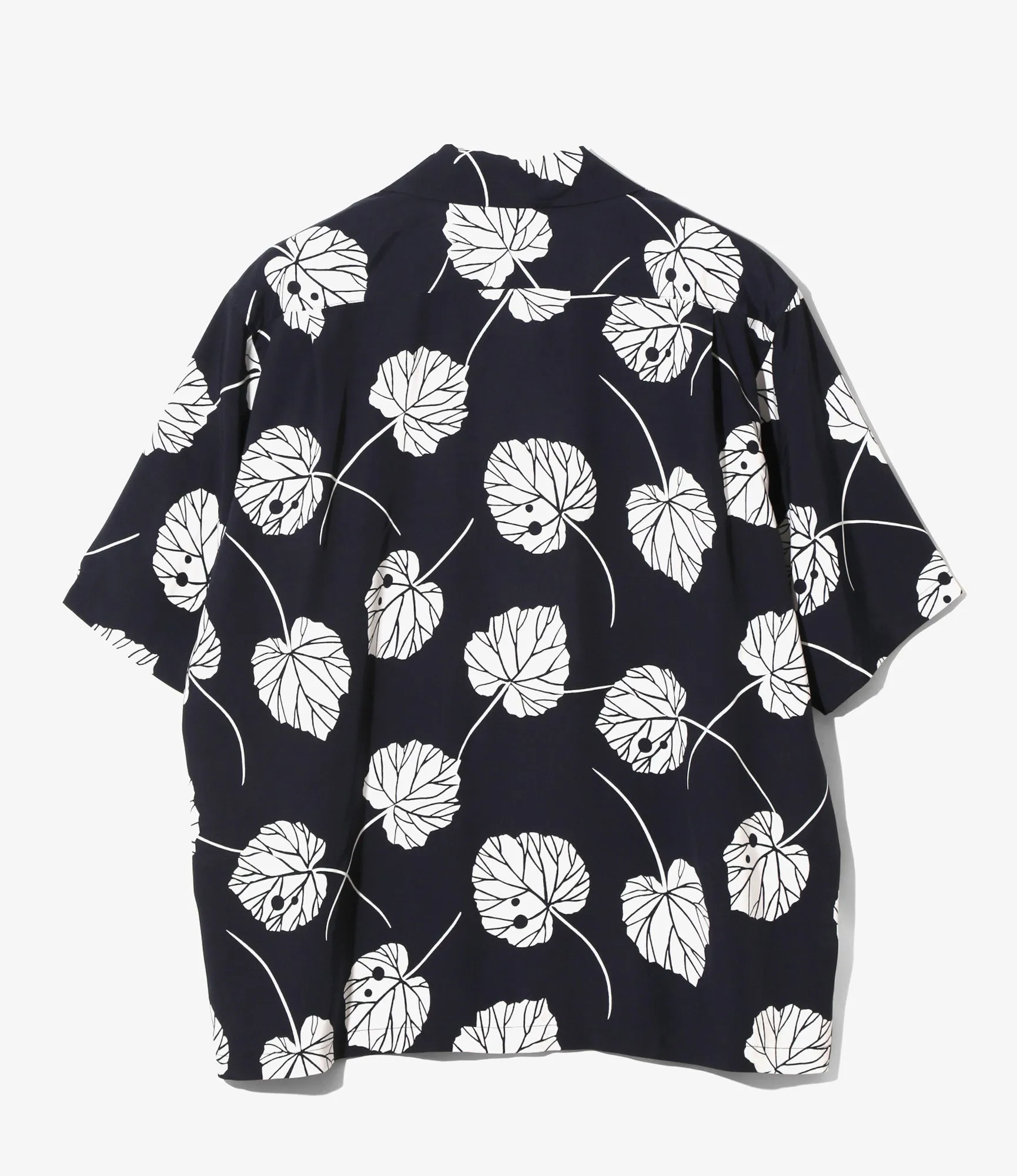 S/S Open Collar Shirt - Navy - Leaf sold by South2West8 product image thumbnail 3
