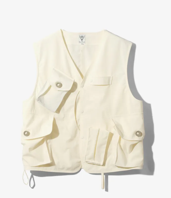 Tenkara Vest - Ivory - Nylon OX sold by South2West8