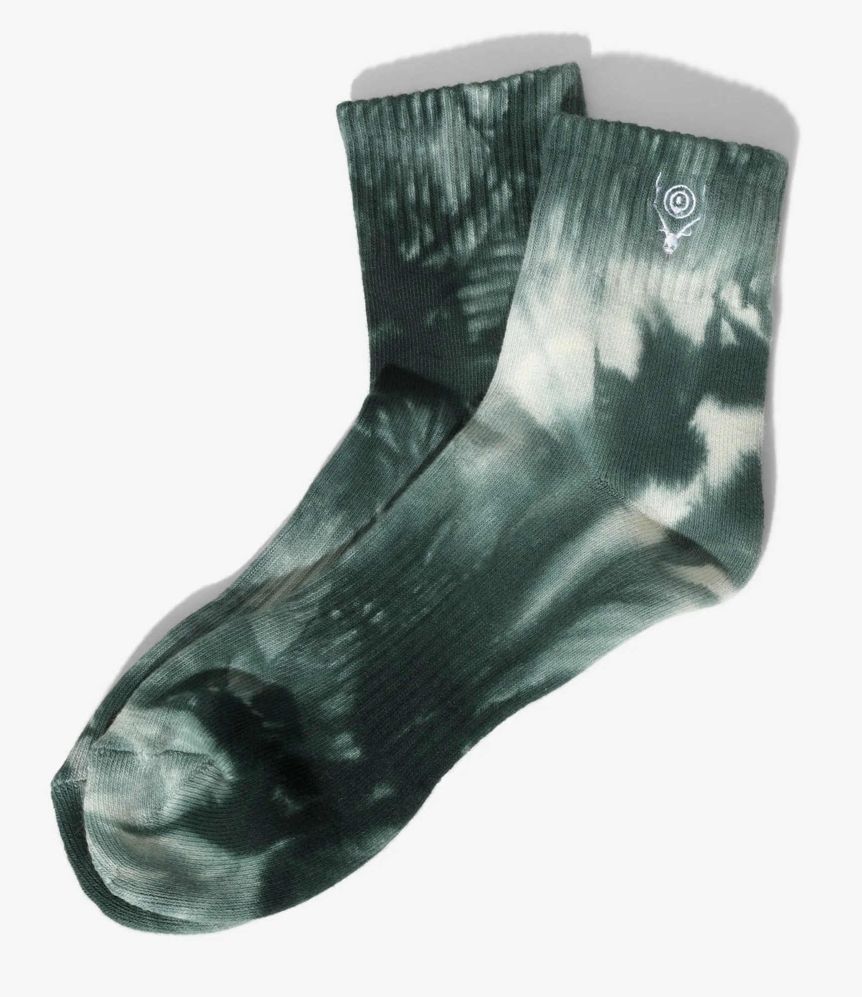 Socks - Green - Tie-Dye sold by South2West8