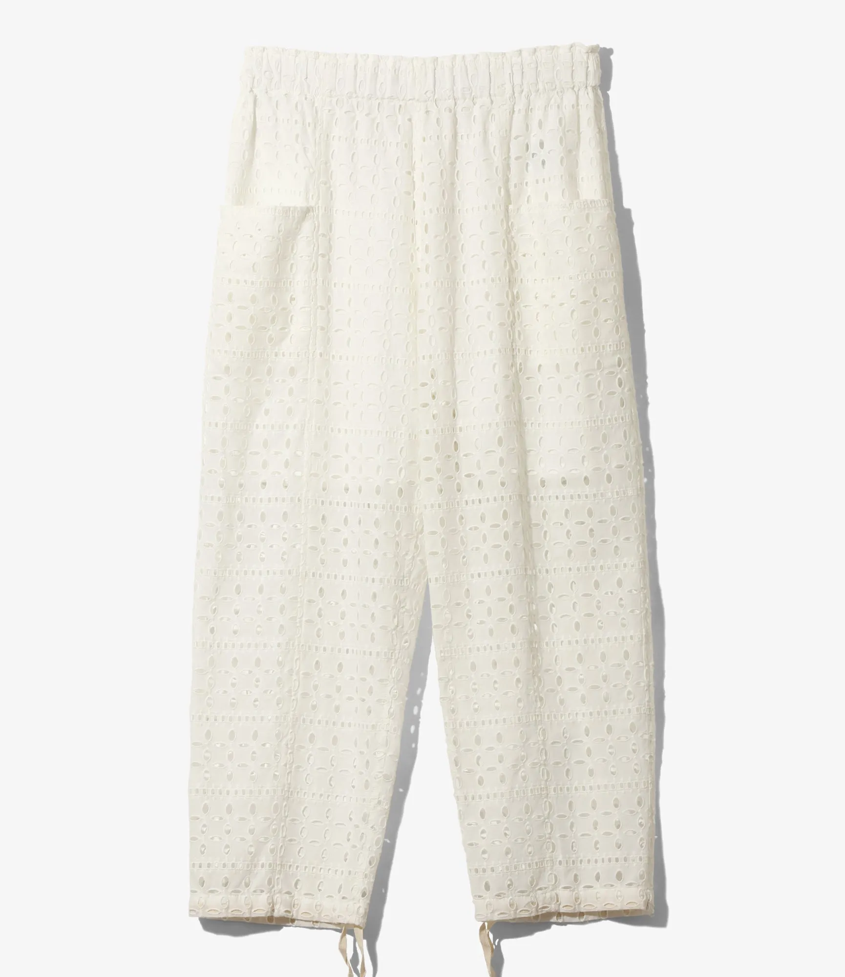Women's Army String Pant - White - Cutwork Embroidery sold by South2West8
