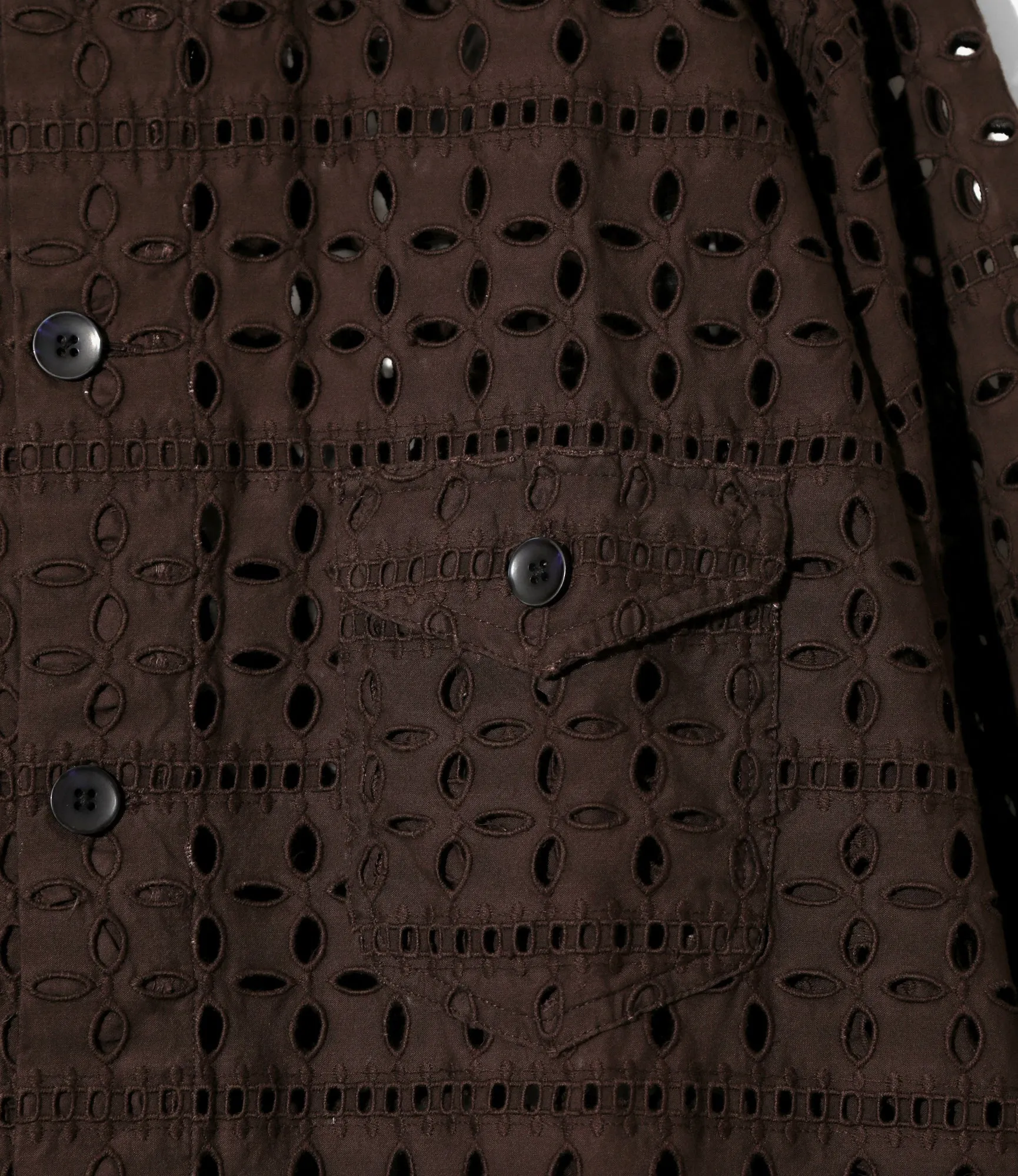 Smokey Shirt - Dk.Brown - Cutwork Embroidery sold by South2West8 product image thumbnail 2