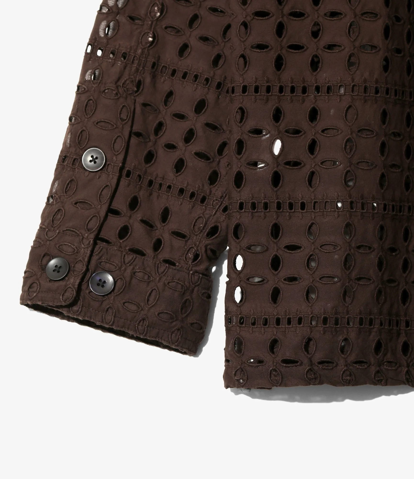 Smokey Shirt - Dk.Brown - Cutwork Embroidery sold by South2West8 product image thumbnail 3
