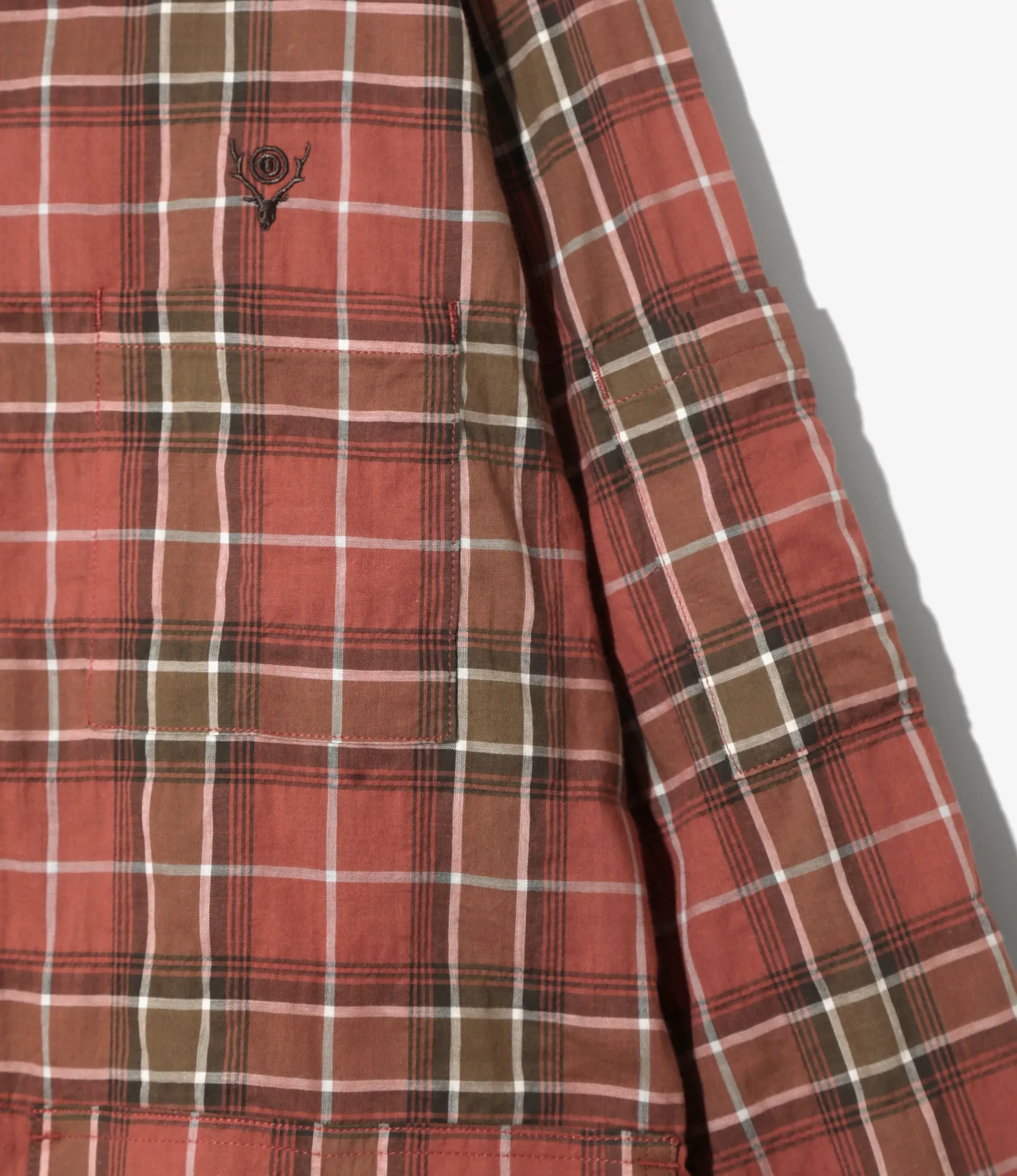Ranger Shirt - Red - Cotton Lawn Shirring / Plaid sold by South2West8 product image thumbnail 2