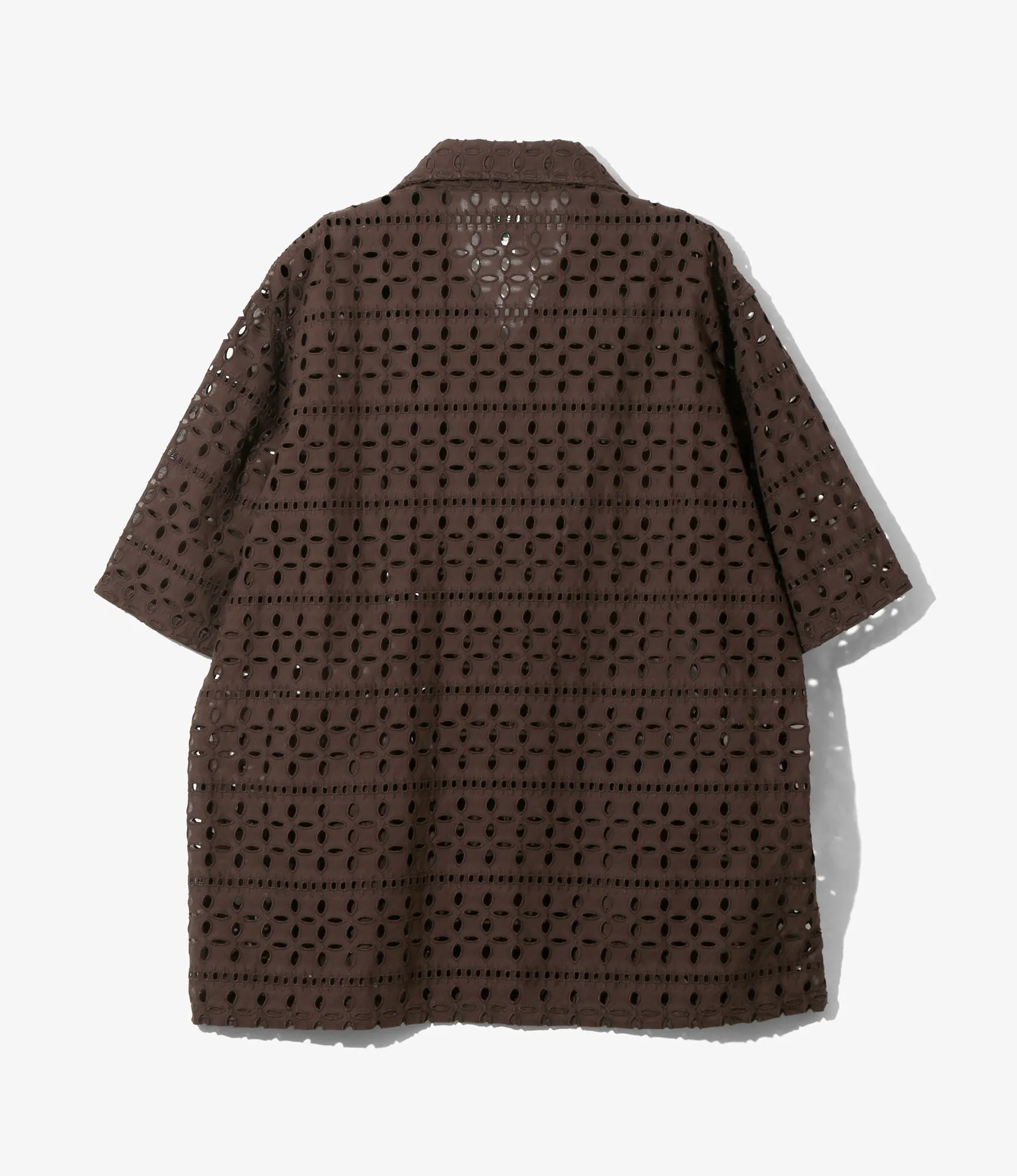 Women's Cabana Shirt - Dk.Brown - Cutwork Embroidery sold by South2West8 product image thumbnail 4