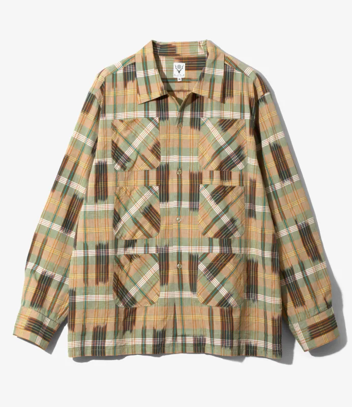 6 Pocket Shirt - Green - Madras Plaid made by South2West8