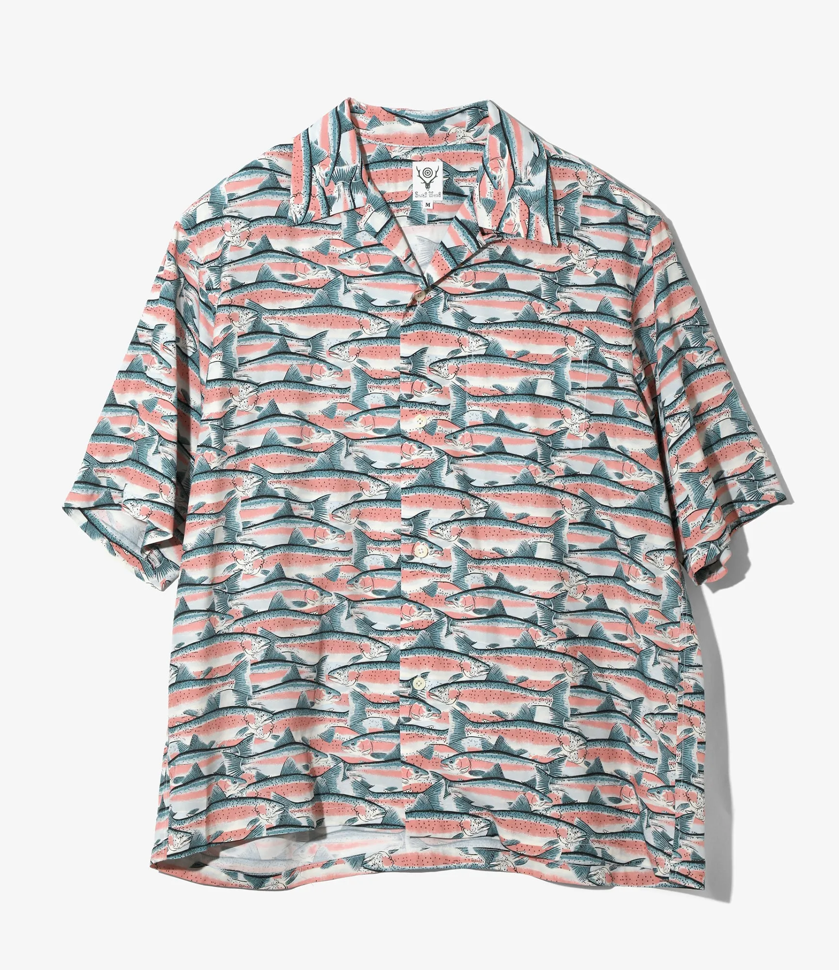 S/S Open Collar Shirt - Blue - Trout sold by South2West8