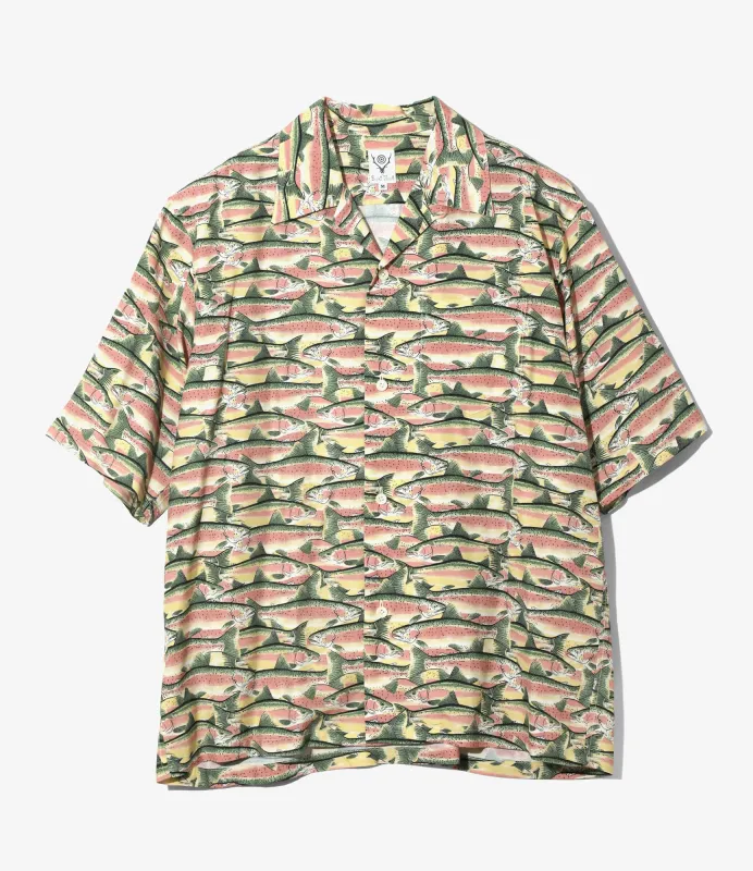 S/S Open Collar Shirt - Yellow - Trout sold by South2West8