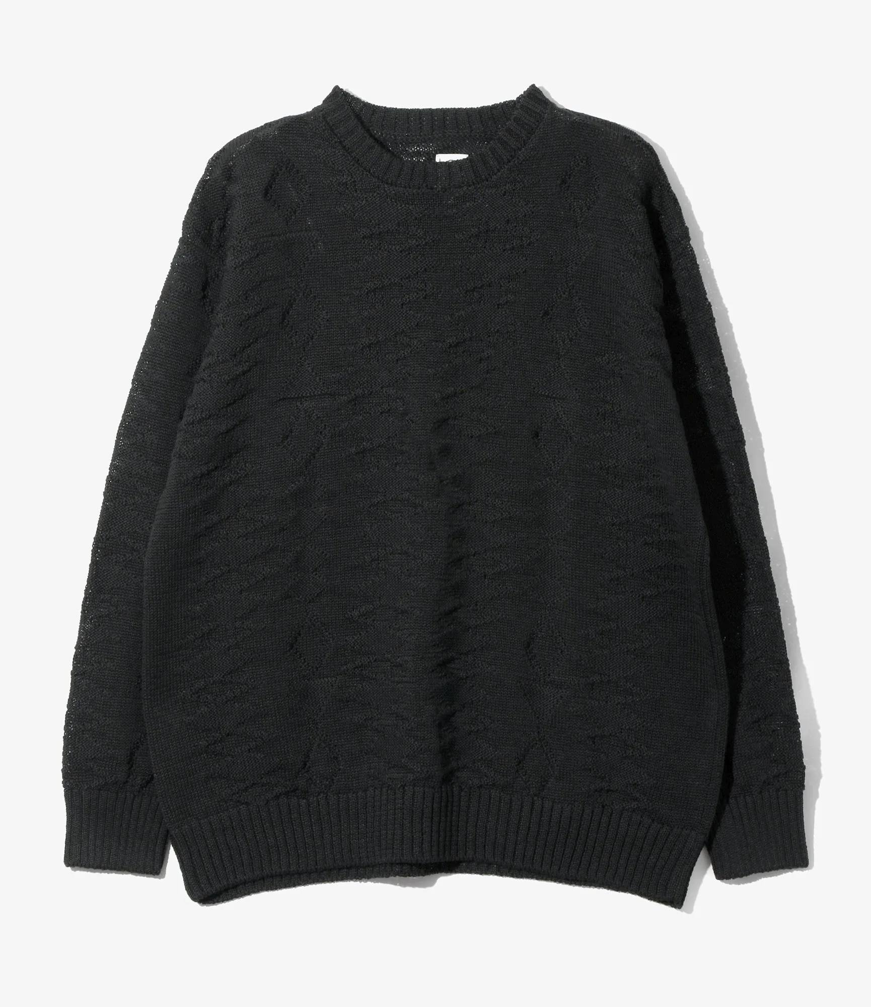 Crew Neck Sweater - Black - Native Pattern sold by South2West8