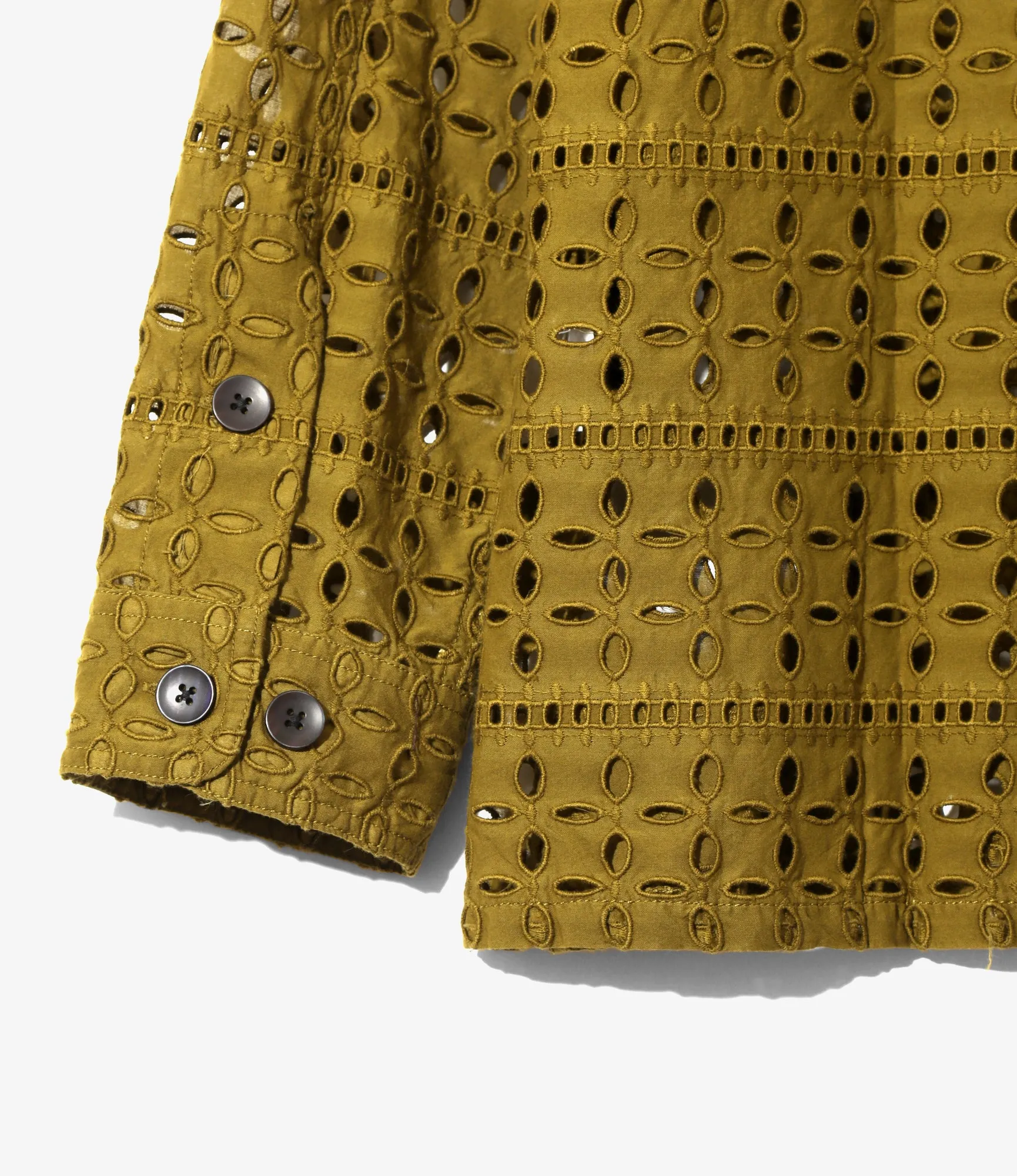 Smokey Shirt - Olive - Cutwork Embroidery sold by South2West8 product image thumbnail 3
