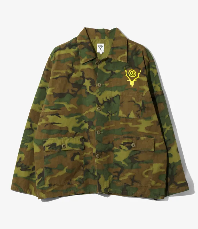 Women's Ranger Shirt - Green - Cotton Ripstop / Camo made by South2West8