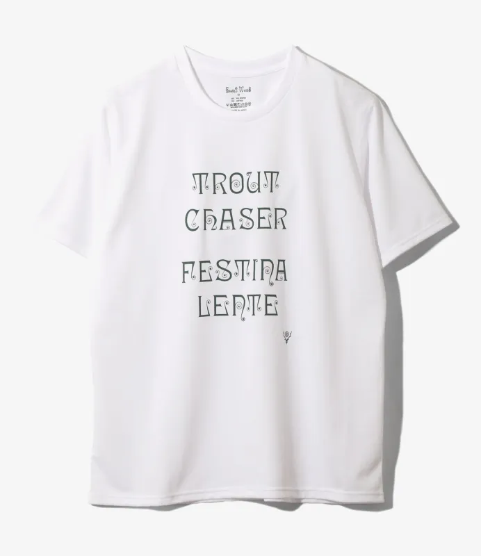 Women's S/S Crew Neck Tee - White - FESTINA LENTE made by South2West8