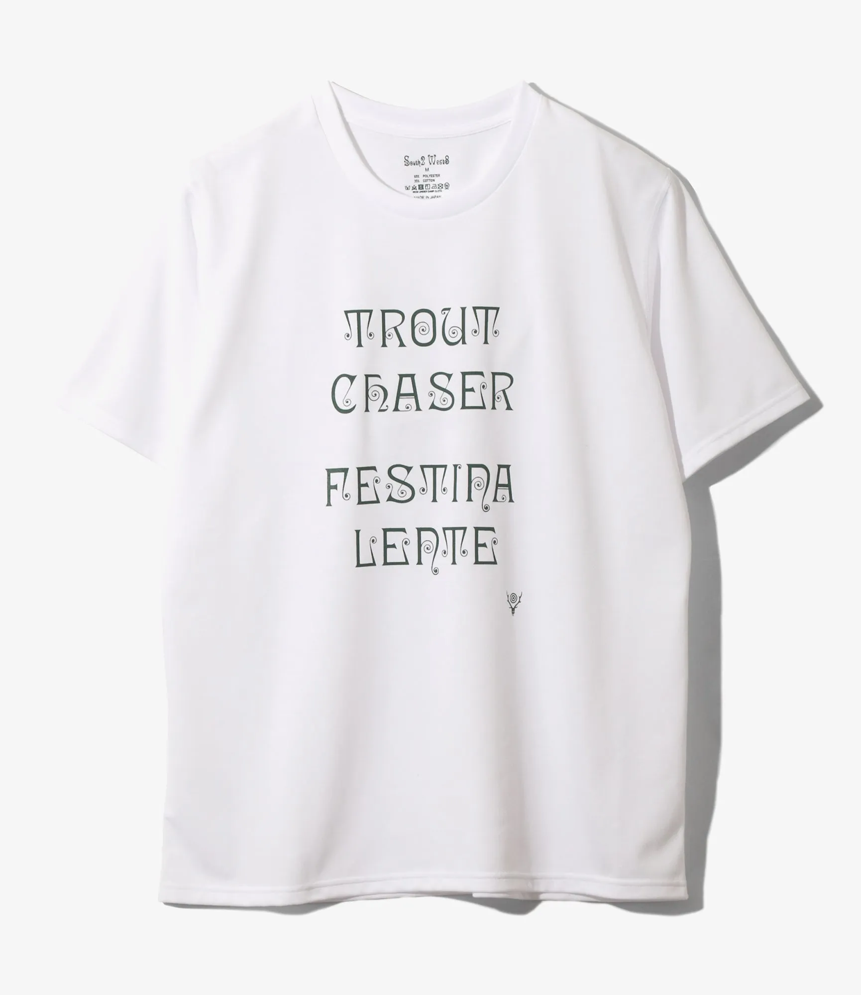 Women's S/S Crew Neck Tee - White - FESTINA LENTE sold by South2West8