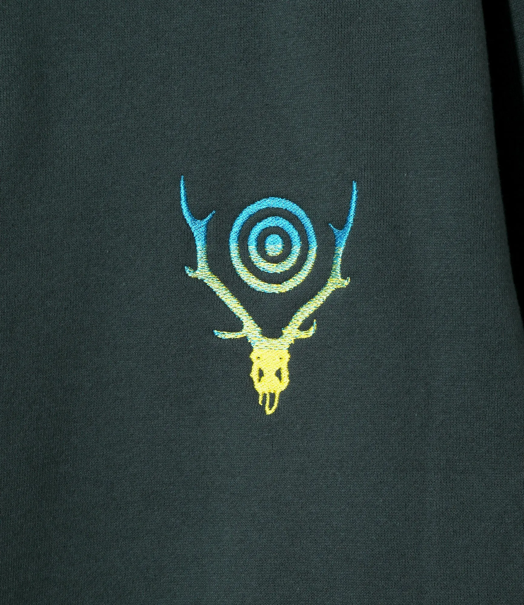 Women's Crew Neck Sweat Shirt - Green - Cotton French Terry sold by South2West8 product image thumbnail 2