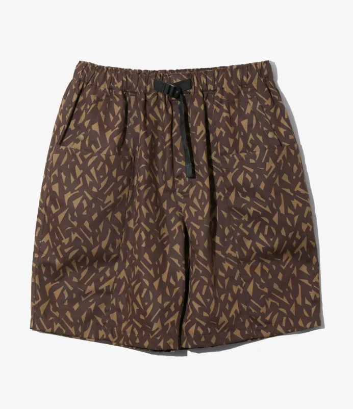 Belted C.S. Short - Brown - Cotton Grosgrain / Printed made by South2West8