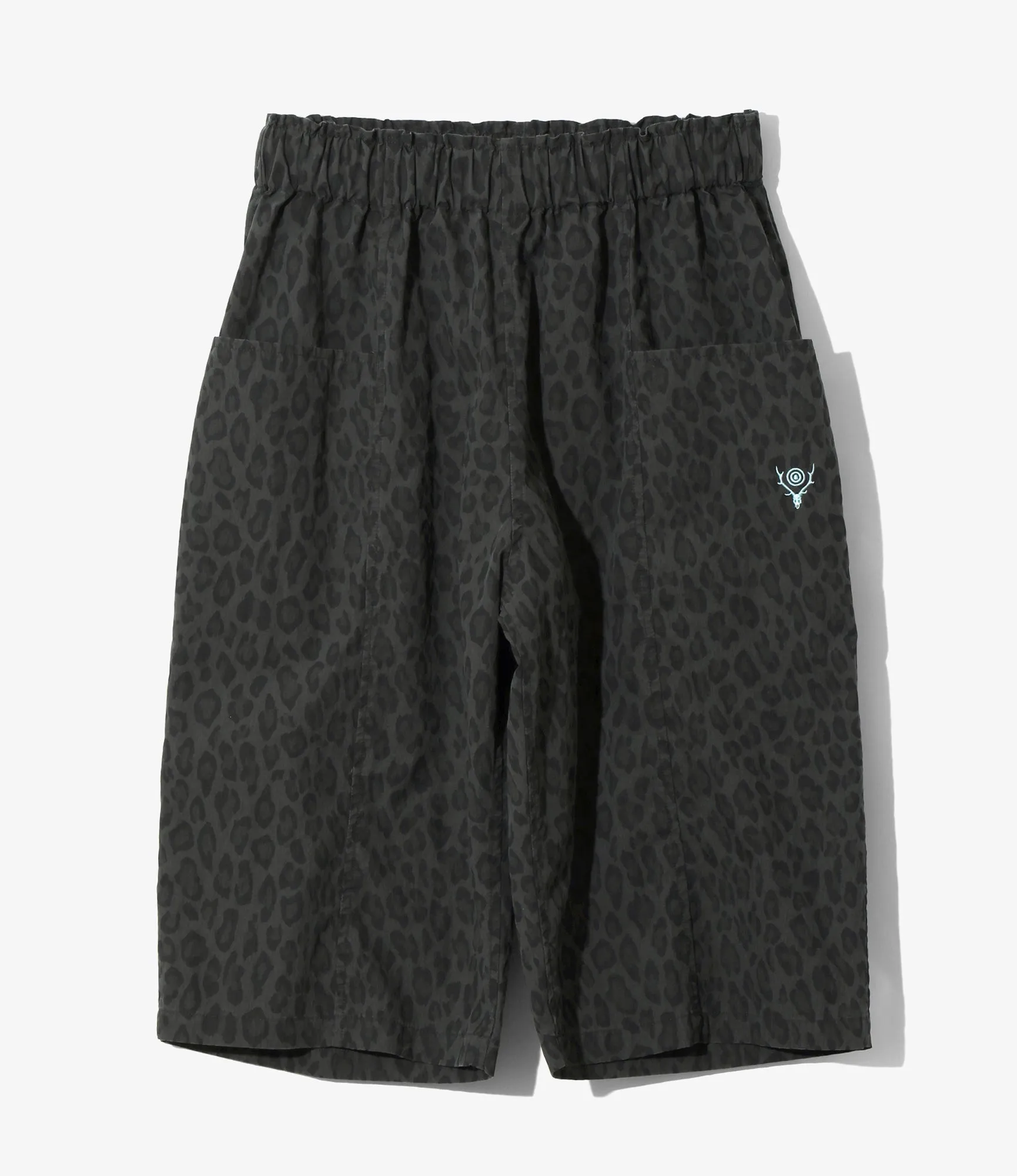 Women's Army String Cropped Pant - Charcoal - C/N Poplin / Leopard sold by South2West8
