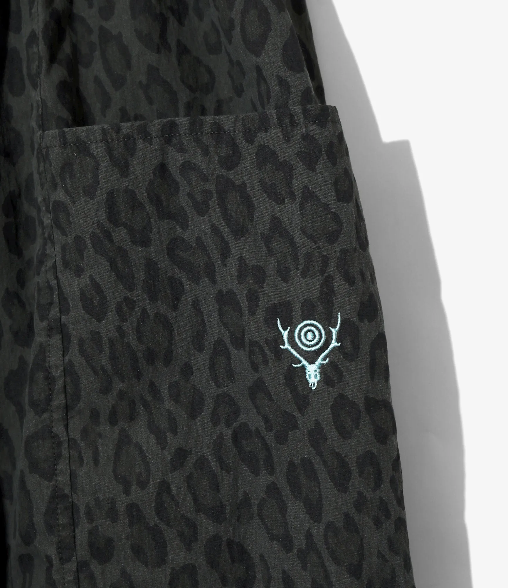 Women's Army String Cropped Pant - Charcoal - C/N Poplin / Leopard sold by South2West8 product image thumbnail 2