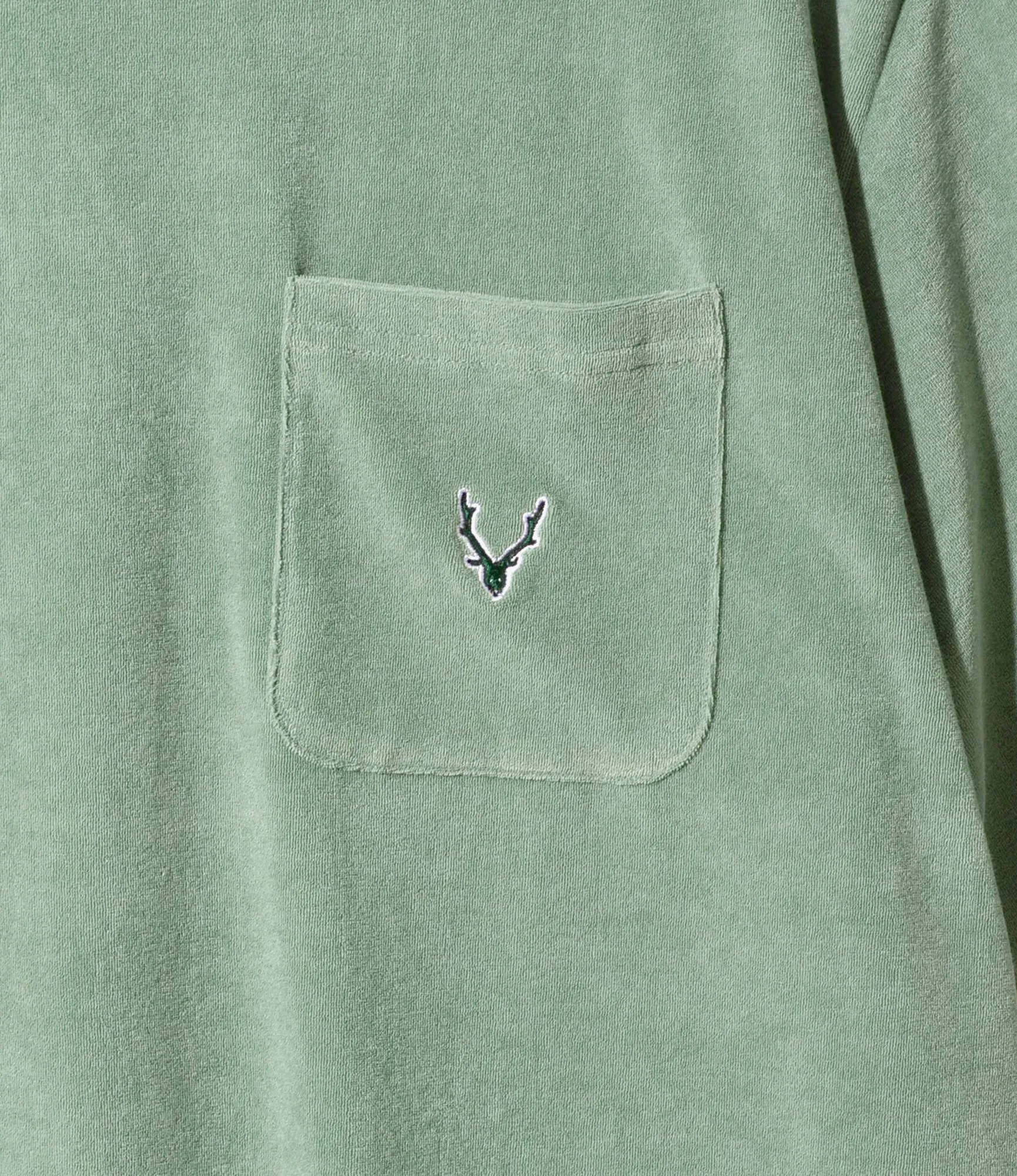 S/S Round Pocket Tee - Green - C/Pe Pile sold by South2West8 product image thumbnail 2