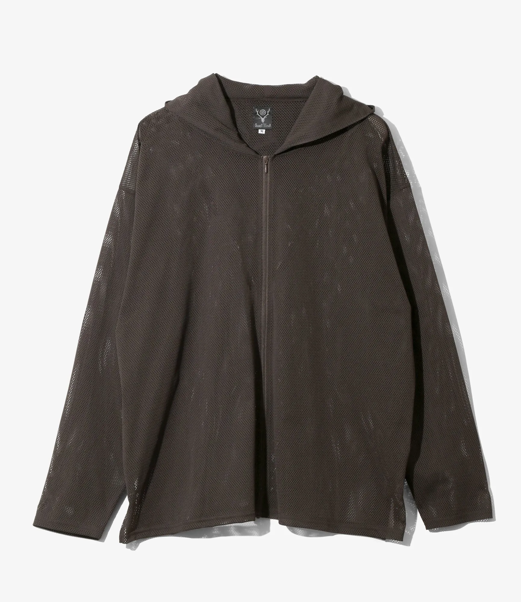 Zipped Hoody - Dk.Brown - Knit Mesh sold by South2West8