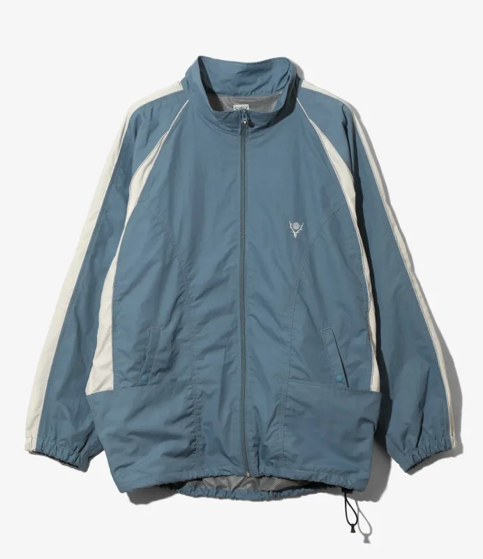 Warm-Up Jacket - Blue - Nylon Tussah made by South2West8