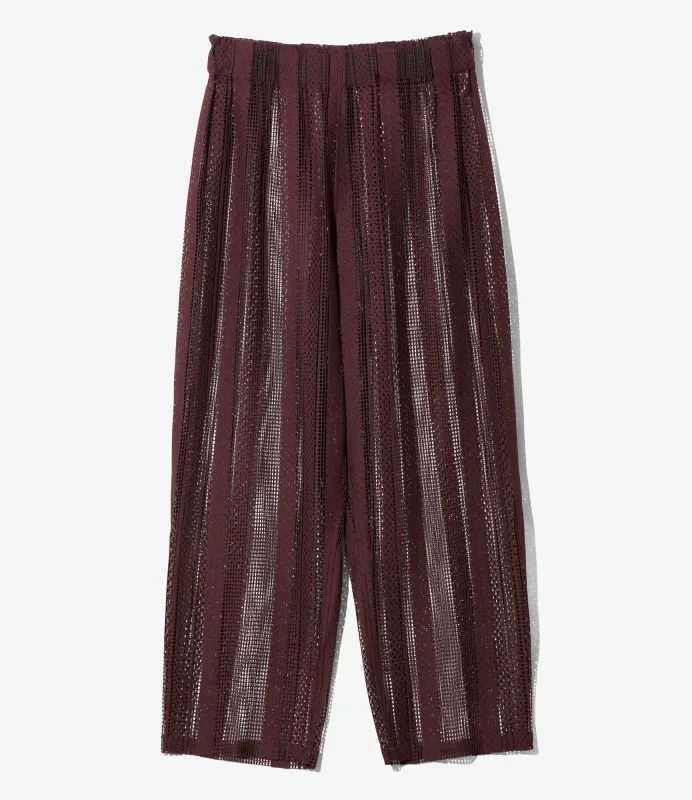 Women's String Pant - Dk.Purple - Poly Lace Jq. made by South2West8