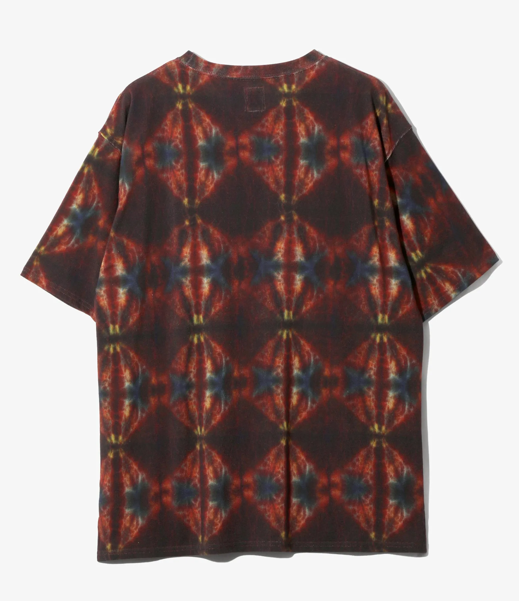 S/S Crew Neck Shirt - Red - Cotton Pique / Tie-Dye Printed sold by South2West8 product image thumbnail 2