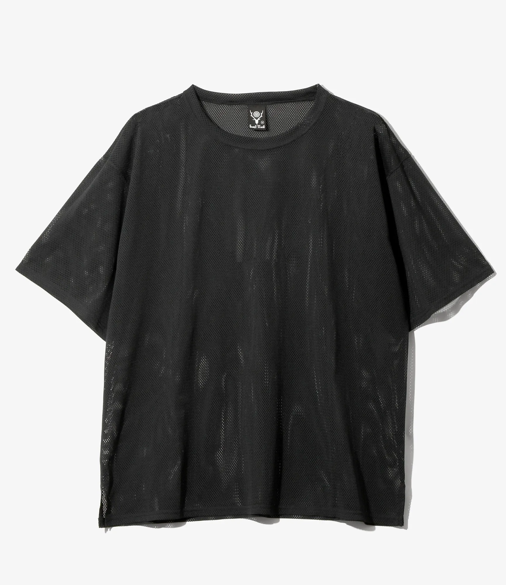 S/S Crew Neck Shirt - Black - Knit Mesh sold by South2West8