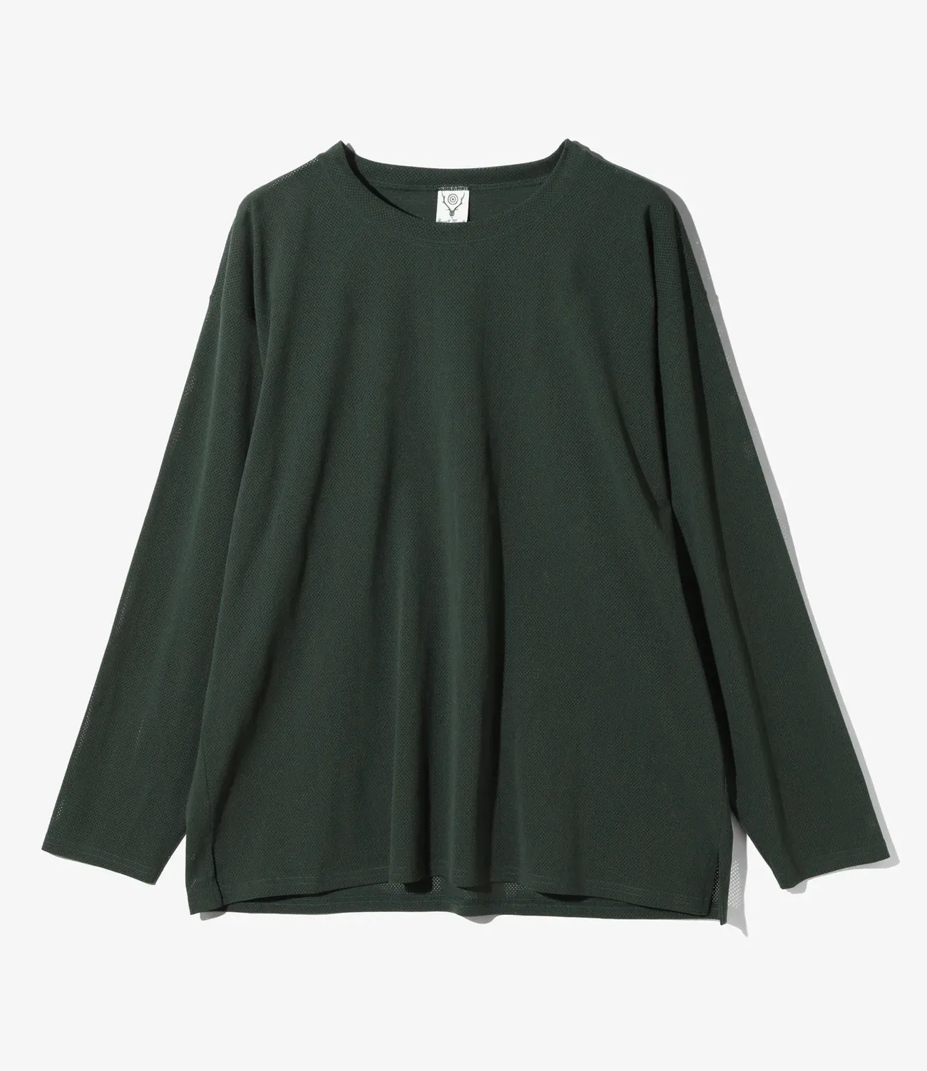 L/S Crew Neck Shirt - Dk. Green - Knit Mesh sold by South2West8