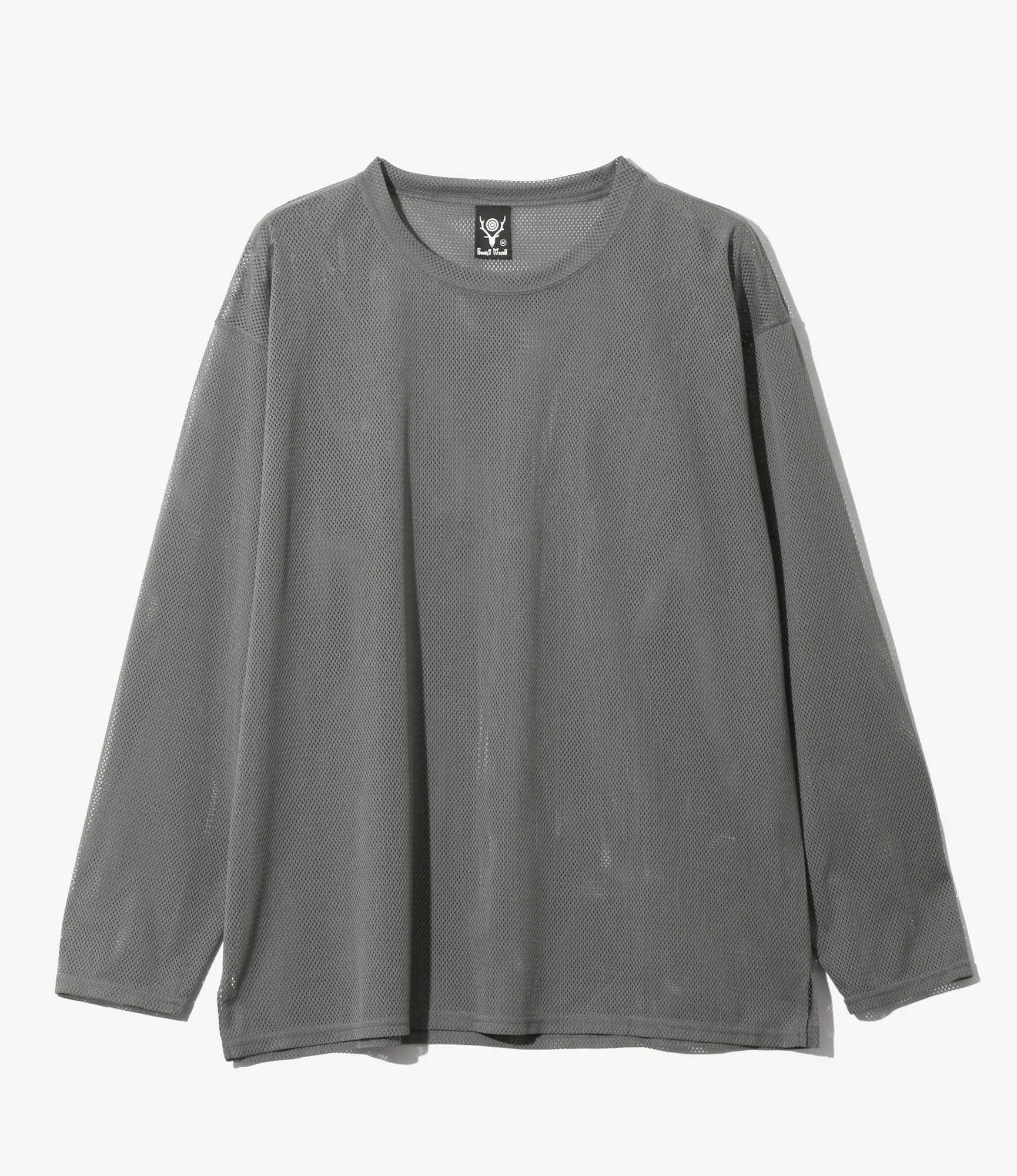 L/S Crew Neck Shirt - Grey - Knit Mesh sold by South2West8