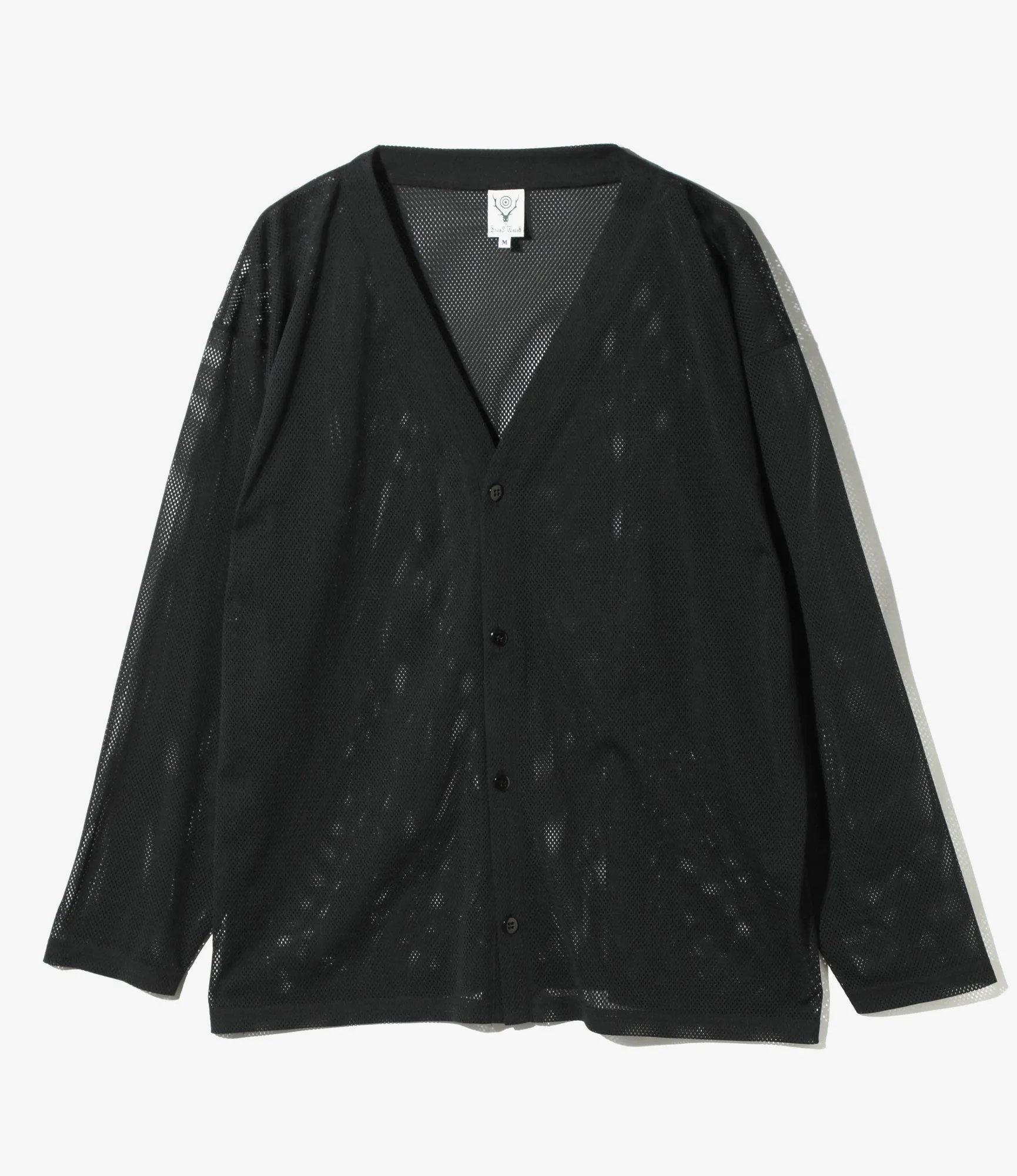 V-Neck Cardigan - Black - Knit Mesh sold by South2West8