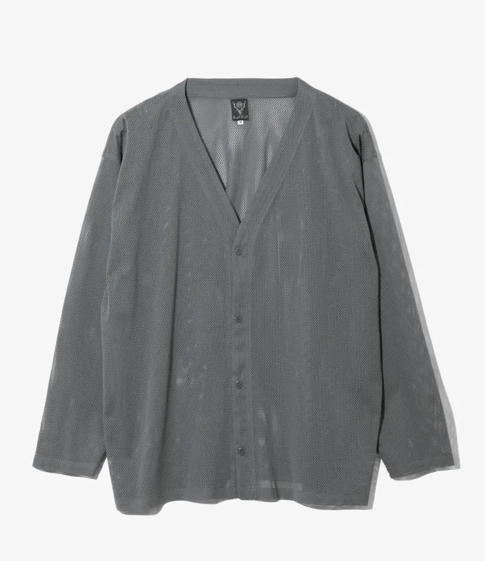 V-Neck Cardigan - Grey - Knit Mesh made by South2West8