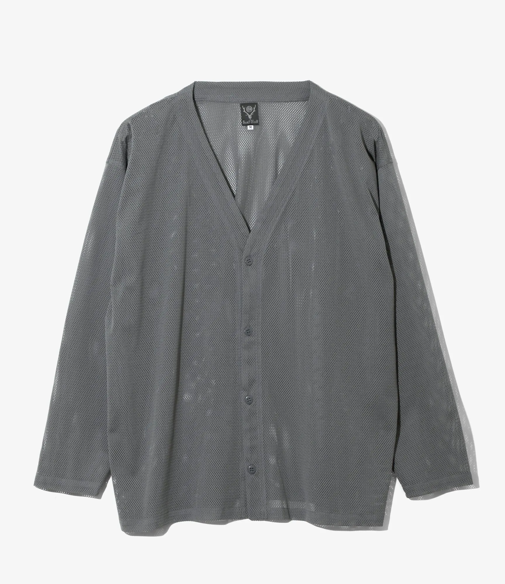 V-Neck Cardigan - Grey - Knit Mesh sold by South2West8