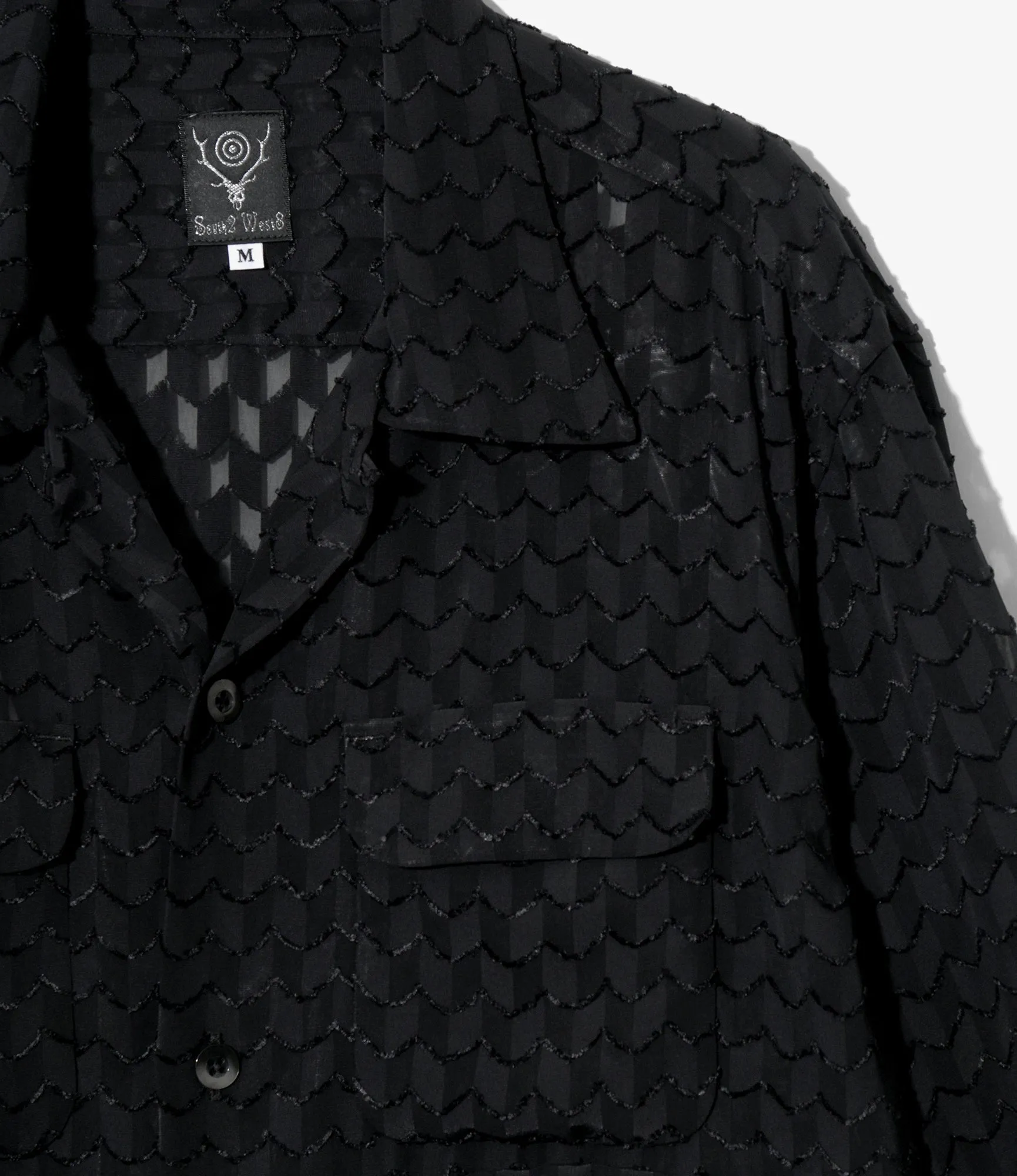 6 Pocket Shirt - Black - Poly Chiffon Cut Jq. sold by South2West8 product image thumbnail 2