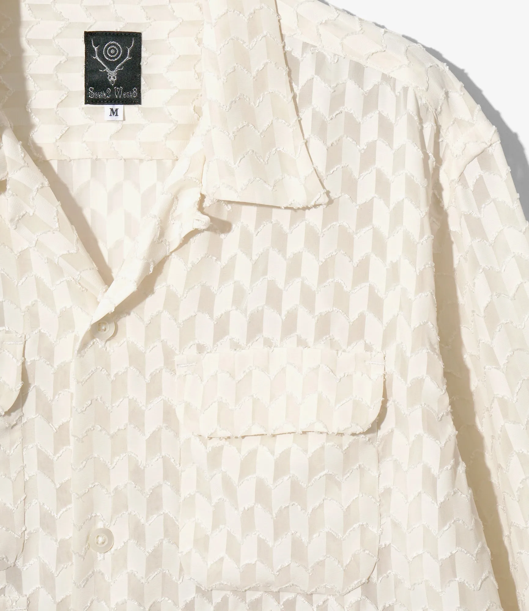 6 Pocket Shirt - Ivory - Poly Chiffon Cut Jq. sold by South2West8 product image thumbnail 2