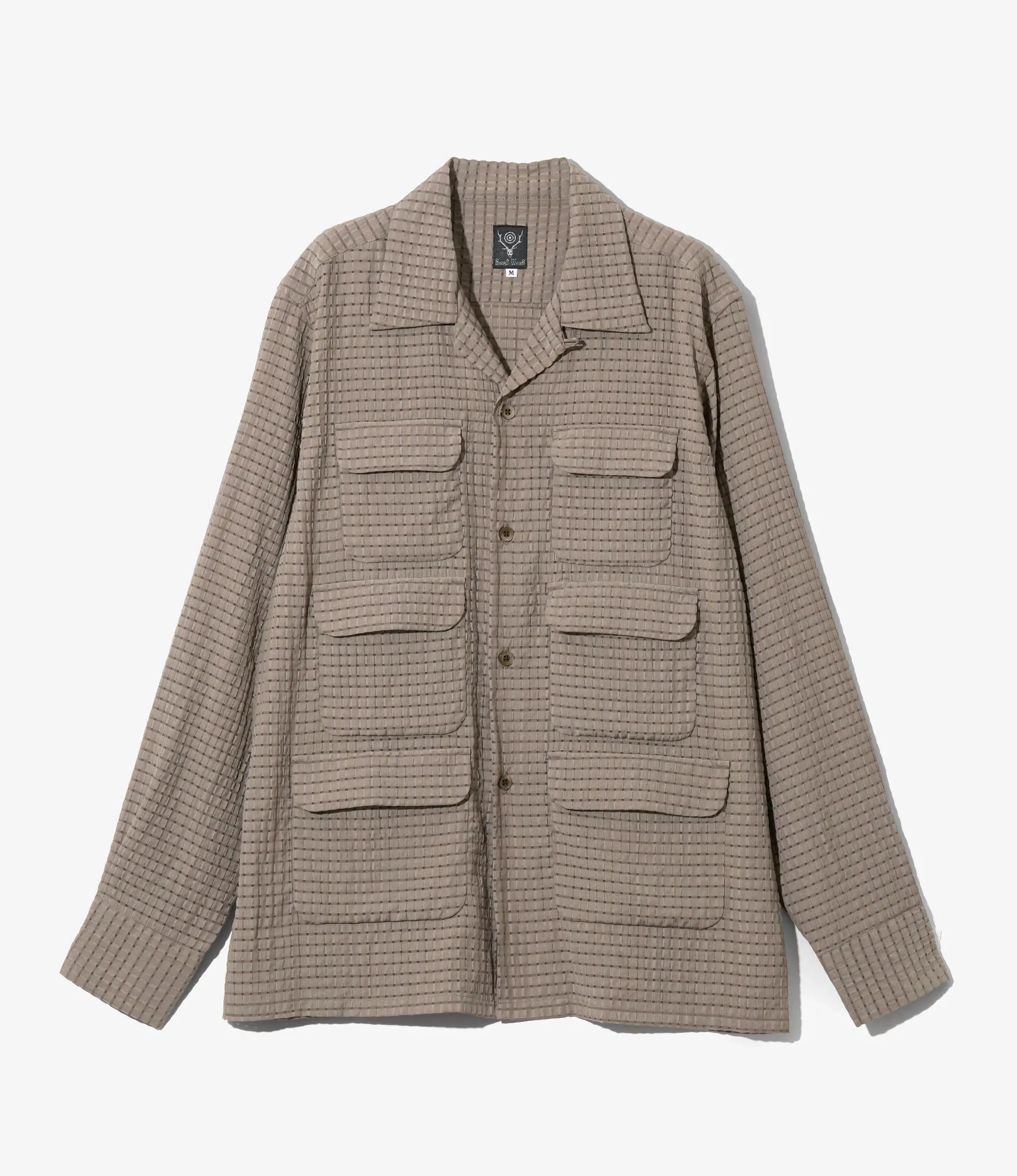 Women's 6 Pocket Shirt - Brown - RA/PE/N Dobby sold by South2West8