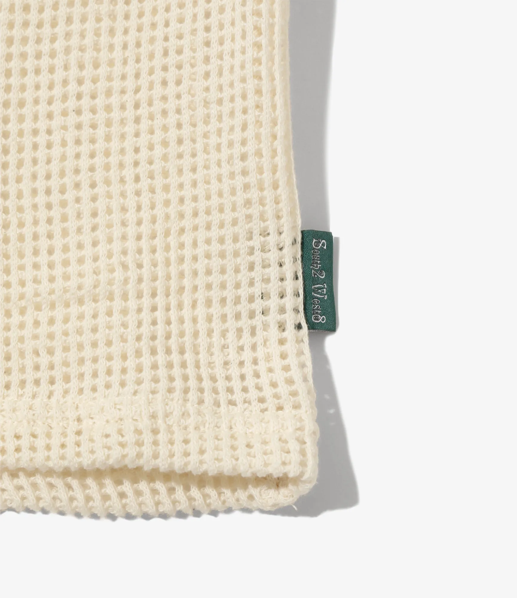 S/S Crew Neck Tee - White - Cotton Mesh sold by South2West8 product image thumbnail 2
