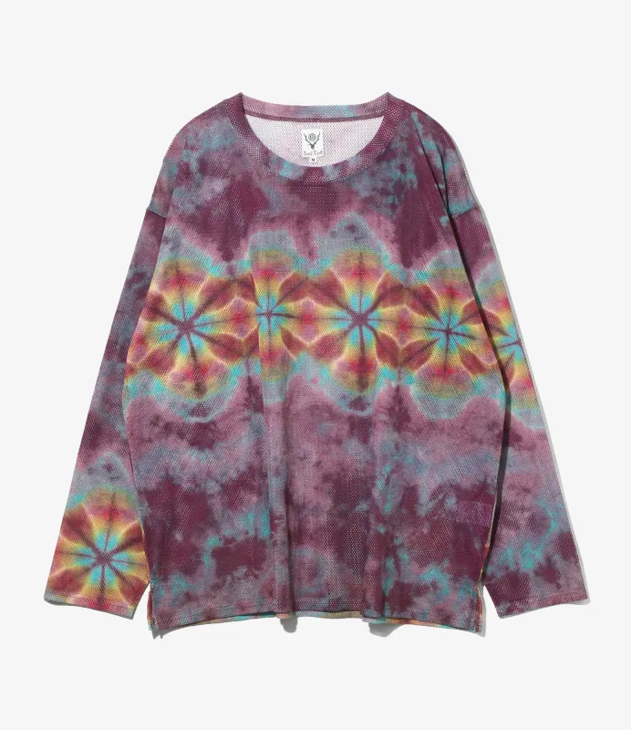 Nepenthes Special S.S. Crew Neck Shirt - Purple - Knit Mesh / Tie dye made by South2West8