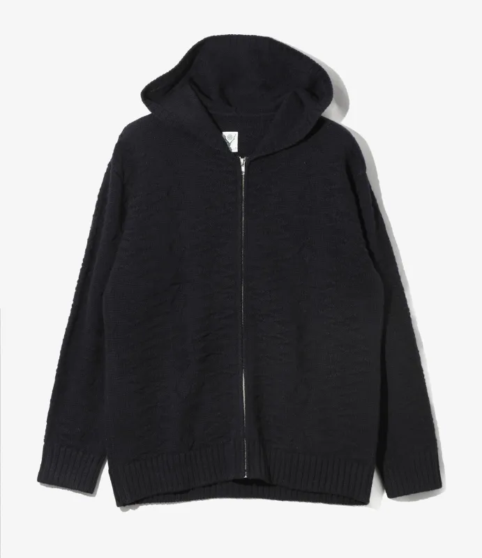 Fisherman Zipped Hoody - Navy - Native Pattern made by South2West8
